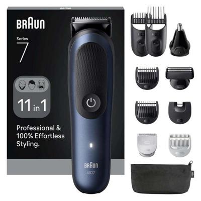 Braun ProBlade AutoSense AIO7540 All-in-One Series 7 11-in-1 Grooming Kit With 120 Min Battery - Blue