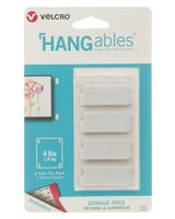 VELCRO HANGables Removable Wall Fasteners Strips 4 Count White VELCRO HANGables Removable Wall Fasteners Strips 4 Count White