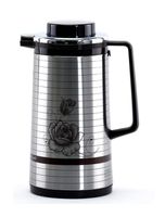 Krypton 1.6L Glass Vacuum Flask-(Silver/Black)-(KNVF6069)