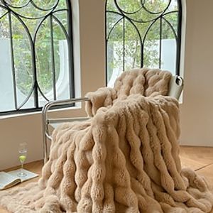 High Weighted Solid Color Throw Blanket High Luxury Home Office Throw Sofa Blanket Soft Fuzzy Fluffy Cozy Blanket Plush Comfy Warm Blanket For Couch Bed Chair Sofa Bedroom Holiday Gift Lightinthebox