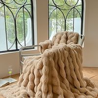 High Weighted Solid Color Throw Blanket High Luxury Home Office Throw Sofa Blanket Soft Fuzzy Fluffy Cozy Blanket Plush Comfy Warm Blanket For Couch Bed Chair Sofa Bedroom Holiday Gift Lightinthebox - thumbnail