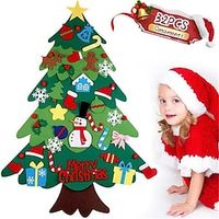 Christmas Tree Christmas Decoration Children's Handmade Puzzle DIY Felt Cloth Christmas Tree Christmas Children's Gift Lightinthebox - thumbnail