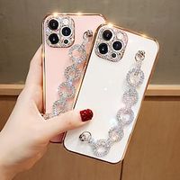 Luxury Lens Protective Glitter Diamond Wrist Chain Soft Phone Case For iPhone 14 13 12 11 Pro Max 7 8 Plus X XR XS SE 2 3 Cover Lightinthebox - thumbnail