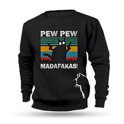 Animal Cat Men's Fashion Sweatshirt Vacation Going out Streetwear Sweatshirts Black Navy Blue Crew Neck Spring Fall Designer Hoodie Sweatshirt Lightinthebox Animal Cat Men's Fashion Sweatshirt Vacation Going out Streetwear Sweatshirts Black Navy Blue Crew Neck Spring Fall Designer Hoodie Sweatshirt Lightinthebox