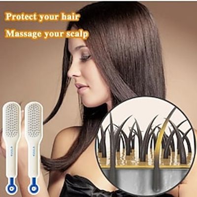Self-Cleaning Anti-Static Massage Comb, Easy Clean Hair Brush with Retractable Bristles, Scalable Rotate Lifting Self Cleaning Hairbrush Hair Styling Tools for Women Lightinthebox