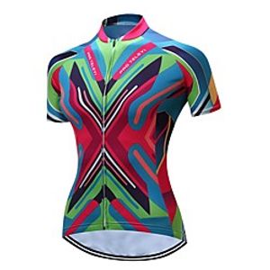 21Grams Women's Short Sleeve Cycling Jersey Summer Spandex Polyester Green Bike Jersey Top Mountain Bike MTB Road Bike Cycling Quick Dry Moisture Wicking Breathable Sports Clothing Apparel / Stretchy miniinthebox