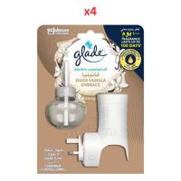 Glade Electric Scented Oil Vanilla 20 Ml Holder X 4