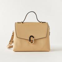 Sasha Solid Crossbody Bag with Detachable Strap and Button Closure