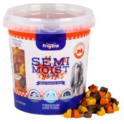 Frigera Semi-Moist Soft Treats Mini Hearts Mix 500 G ( Buy 1 Get 1 Free )