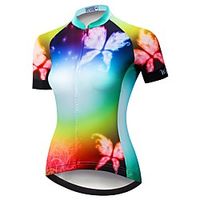 21Grams Women's Short Sleeve Cycling Jersey Summer Spandex Polyester BlueGreen Bike Jersey Top Mountain Bike MTB Road Bike Cycling Quick Dry Moisture Wicking Breathable Sports Clothing Apparel Lightinthebox - thumbnail
