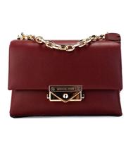 Michael Kors Cece Small Dark Cherry Vegan Leather Convertible Flap Crossbody Bag - 67924