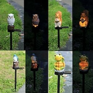 Solar Owl Outdoor Garden Light, Outdoor Path Solar Powered Owl Stake Lights for Walkway Yard Lawn Landscape Lighting Lightinthebox