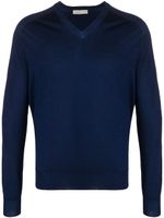 Etro v-neck long-sleeved jumper - Blue