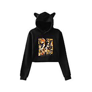 Inspired by Haikyuu Karasuno High Cosplay Costume Crop Top Hoodie Polyester / Cotton Blend Graphic Printing Harajuku Graphic Crop Top For Women's / Men's miniinthebox