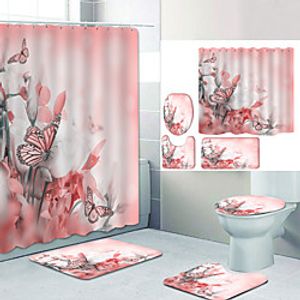 Bathroom Shower Curtain  Mat Set Modern Polyester New Design miniinthebox