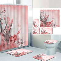 Bathroom Shower Curtain  Mat Set Modern Polyester New Design miniinthebox - thumbnail