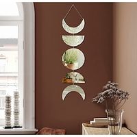 1 Set of Lunar Acrylic Mirror Wall Decoration Wall Decoration Living Room Bathroom Bedroom Decoration miniinthebox - thumbnail