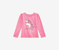 Toddler Girls Unicorn Long-Sleeve T-Shirt  Pink Carnation - thumbnail