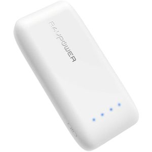 RAVPower 6700mAh Premium Portable Power Bank,  White