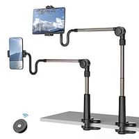 Phone  Tablet Holder for Bed Gooseneck Stand Desk MountLong Arm Overhead Clip ClampFlexible Lazy Bracket for headboardBedsideVideo Recording Remote for iPadiPhoneSmartphone  Tablet 4.6-11 Lightinthebox - thumbnail