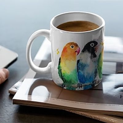 11oz Ceramic Coffee Mug, Bird Coffee Mug, Birthday Gifts, Holiday Gifts, New Year Gifts, Valentine's Day Gifts Lightinthebox