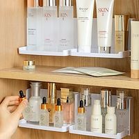 Mirror Cabinet Storage Box Bathroom Cabinet Dividing And Organizing Box Wash Table Cosmetics Wash Table Mouth Red Storage Rack 1PC Lightinthebox - thumbnail