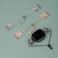 Compatible with Apple Watch band 38mm 40mm 41mm 42mm 44mm 45mm 49mm Women Glitter Crystal Alloy Strap Replacement Wristband for iwatch Series Ultra 8 7 SE 6 5 4 3 2 1 Lightinthebox - thumbnail