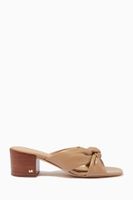 Josie Knotted Mules in Leather Josie Knotted Mules in Leather