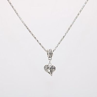Women's Pendant Necklace Necklace Classic Heart Hollow Heart Dainty Unique Design Fashion Modern Silver Plated Chrome Silver 42 cm Necklace Jewelry 1pc For Street Carnival Holiday Graduation Festival miniinthebox