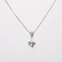 Women's Pendant Necklace Necklace Classic Heart Hollow Heart Dainty Unique Design Fashion Modern Silver Plated Chrome Silver 42 cm Necklace Jewelry 1pc For Street Carnival Holiday Graduation Festival miniinthebox - thumbnail