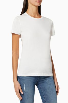 Girocollo Logo Patch Jersey T-Shirt Girocollo Logo Patch Jersey T-Shirt
