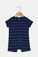 Toddler Boys Allover Print Short Sleeve Romper Navy Toddler Boys Allover Print Short Sleeve Romper Navy