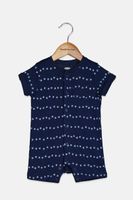 Toddler Boys Allover Print Short Sleeve Romper  Navy - thumbnail