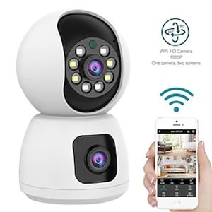 Dual Lens WiFi Camera Baby Monitor Smart Home Auto Tracking Indoor Home Security CCTV Video Surveillance miniinthebox