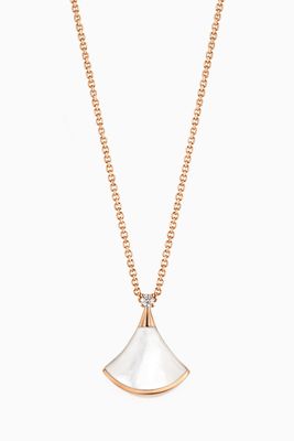 Divas' Dream Mother of Pearl Diamond Necklace
