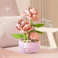 DIY Floral Building Block Ornaments, Succulent Potted Plants Series Building Block, Assembling Toys, Desktop Decoration, Simulative Flowers, Christmas Thanksgiving Day New Year Gifts Easter Gift Lightinthebox