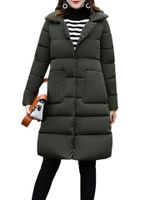 Casual Zipper Women Cotton Thick Coats