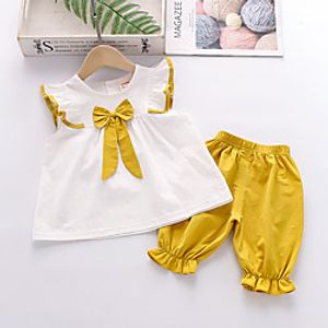 [12m-4y]girls casual cute bow sleeveless top shorts set Lightinthebox