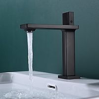 Bathroom Sink Faucet - Classic Electroplated  Black  White Painted Finishes Centerset Single Handle One HoleBath Taps Lightinthebox - thumbnail