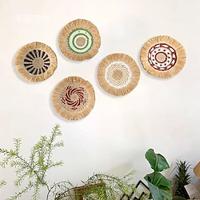 Wall Decoration Wall Hanging Amazon Cattail Weaving Ethnic Style Raffia Tassel Edge Bohemian BB Hotel Restaurant Lightinthebox