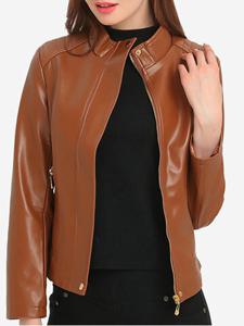 Fashion PU Leather Women Jackets