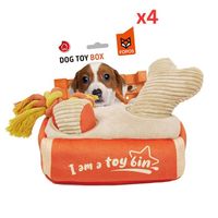 FOFOS Hide & Seek Plush Rope Dog Toy (Pack of 4)