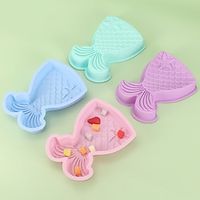1Pc Mermaid Cake Pan Food Grade Silicone Baking Cake Mold, Fish Tail Shaped Baking Pan, Oven Accessories, Baking Tools, Kitchen Gadgets, Kitchen Accessories Lightinthebox - thumbnail