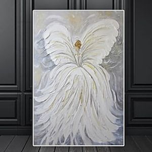 Mintura Handmade Thick Texture Flower Fairy Oil Paintings On Canvas Wall Art Decoration Modern Abstract Picture For Home Decor Rolled Frameless Unstretched Painting miniinthebox