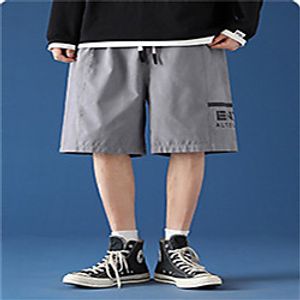 Men's Cargo Shorts Shorts Tactical Cargo Pants Letter Knee Length Print Black Army Green Dark Gray miniinthebox