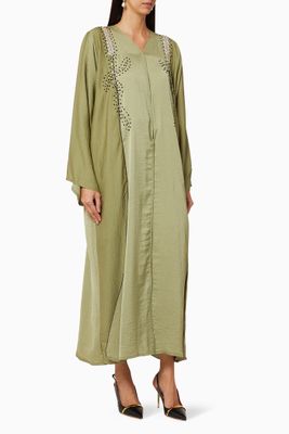 Rhinestone Embellished Abaya Rhinestone Embellished Abaya