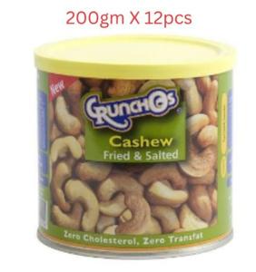 Crunchos Fried and Salted Cashew 200g - Carton of 12 Packs