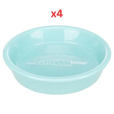 Trixie Ceramic Bowl For Rabbit - Turquoise 14cm (Pack Of 4) Trixie Ceramic Bowl For Rabbit - Turquoise 14cm (Pack Of 4)