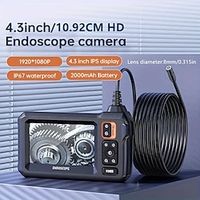 HD Borescope 4.3 Inch IPS Screen Inspection Camera Illuminated Waterproof Borescope Camera 16.5ft Semi-rigid Gooseneck Camera For Car Home Plumbing Lightinthebox - thumbnail