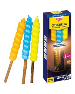 Zero In Table Top Citronella Flares Candle Pack of 3